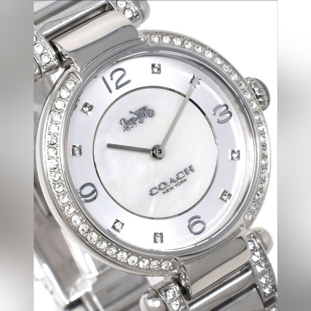 ***BRAND NEW*** COACH Cary Crystal Accent and Stainless Steel Bracelet Watch - Picture 3 of 9